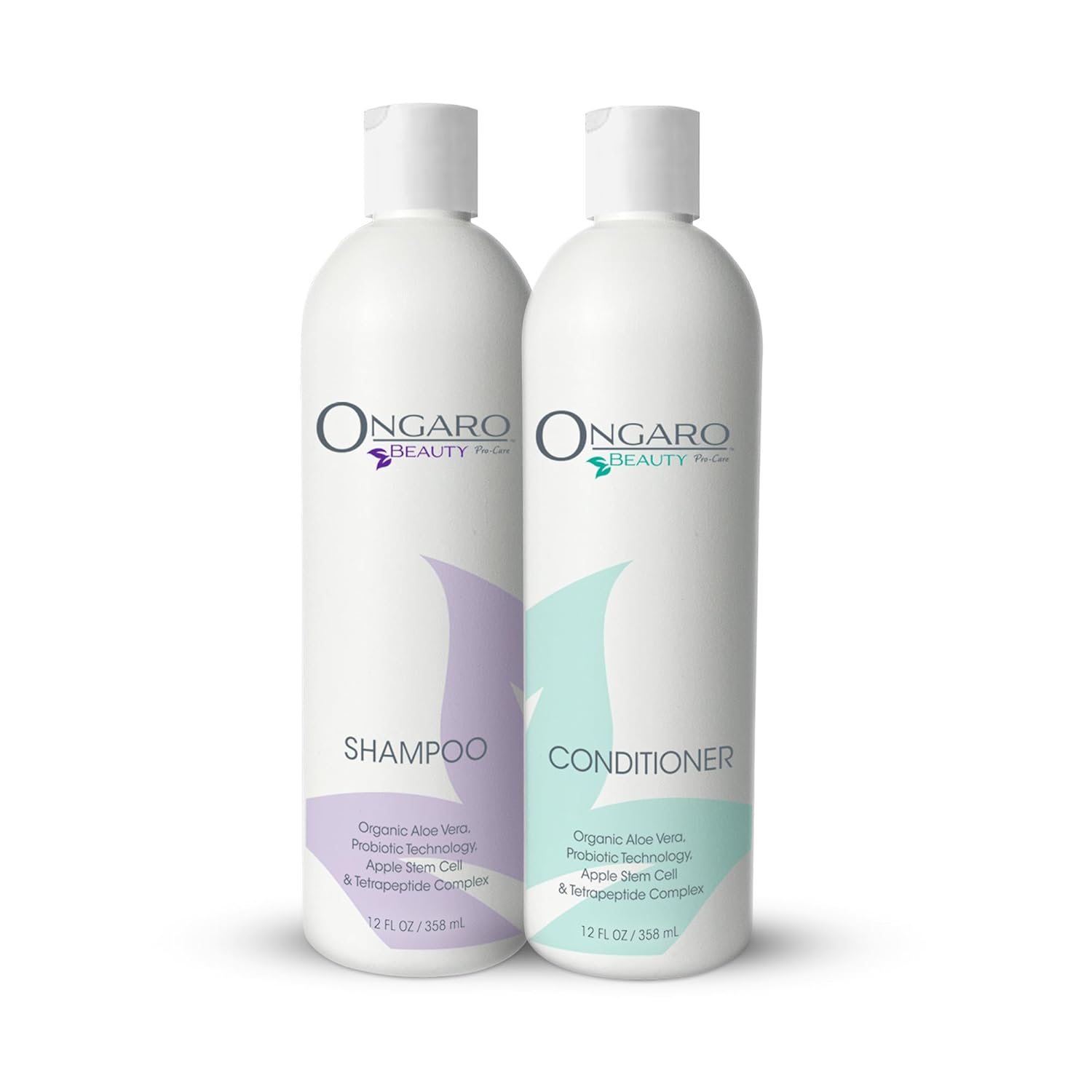 Ongaro Beauty Shampoo & Conditioner Set – Moisturizing Organic Aloe Vera Hair Care Set for Women and Men; Sulfate-Free, Healthy Hair Growth Hair Products – 12  ea