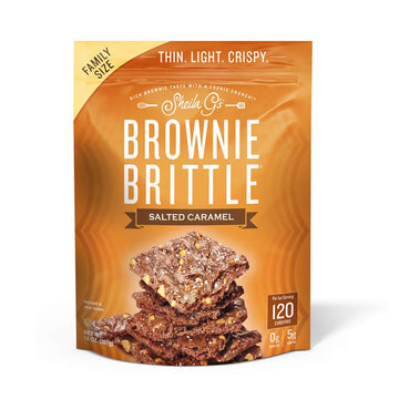 Sheila G's Brownie Brittle Salted Caramel- Low Calorie, Sweets & Treats Dessert, Healthy Chocolate, Thin Sweet Crispy Sn