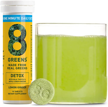 8Greens Detox Fizzy Tablets - Packed with 8 Powerful Super Greens (3 T