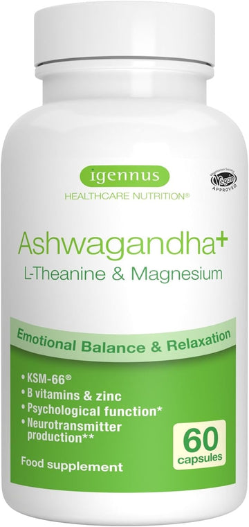 Ashwagandha Complex With L-Theanine & Magnesium, Ksm-66 Root-Only Extr69 Grams