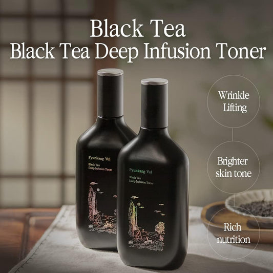 Pyunkang Yul Black Tea Deep Infusion Toner 130 Korean Anti-Aging Facial K Beauty Toner for Women with Hyaluronic Acid, Ceramide, Fine Line Care, Firm and Brighter Looking Skin