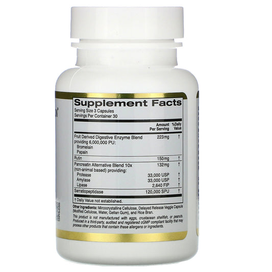 California Gold Nutrition, Proteolytic Enzymes, Broad Spectrum  Delayed Release Veggie Capsules