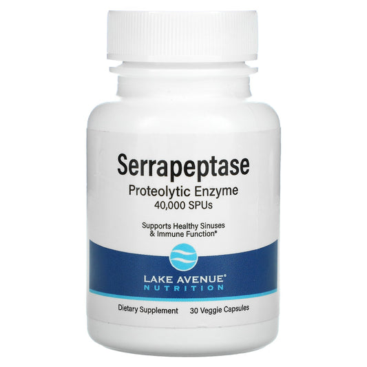 Lake Avenue Nutrition, Serrapeptase, Proteolytic Enzyme, 40,000 SPUs Veggie Capsules