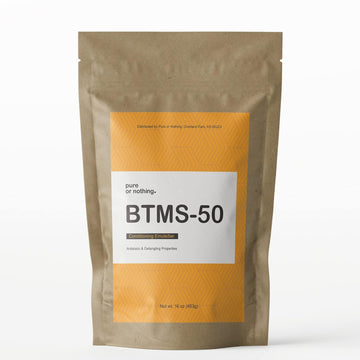 Pure or Nothing BTMS 50 | Sizes 4 , 8, 16 | Plant Based Conditioning Emulsifier For DIY Hair Conditioners, Lotion Making, Scrubs | 16