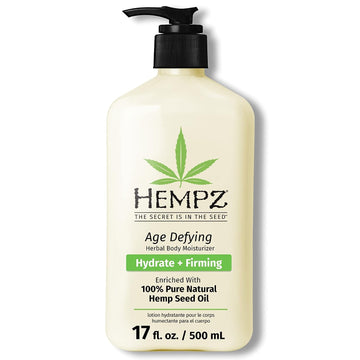 HEMPZ Body Lotion Age Defying - Vanilla & Musk Daily Moisturizing Cream, Shea Butter Body Moisturizer - Skin Care Products, Hemp Seed Oil - Large