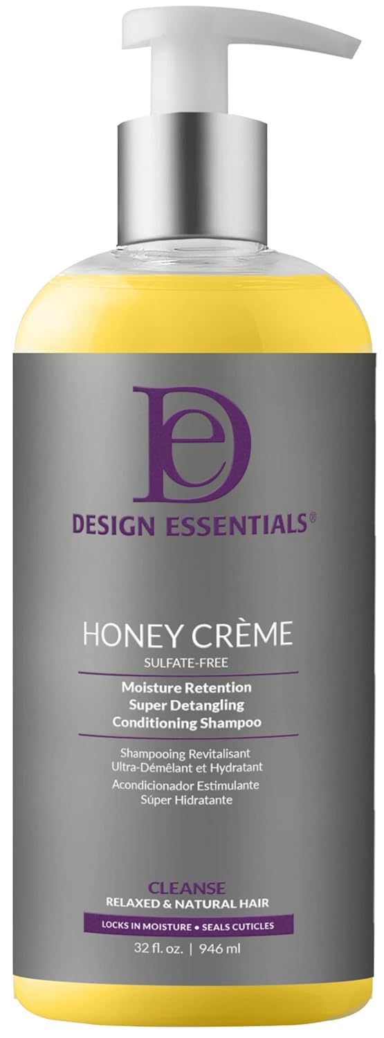 Design Essentials Honey Creme Moisture Retention Super Detangling Conditioning Shampoo, 32