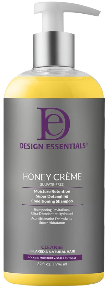 Design Essentials Honey Creme Moisture Retention Super Detangling Conditioning Shampoo, 32