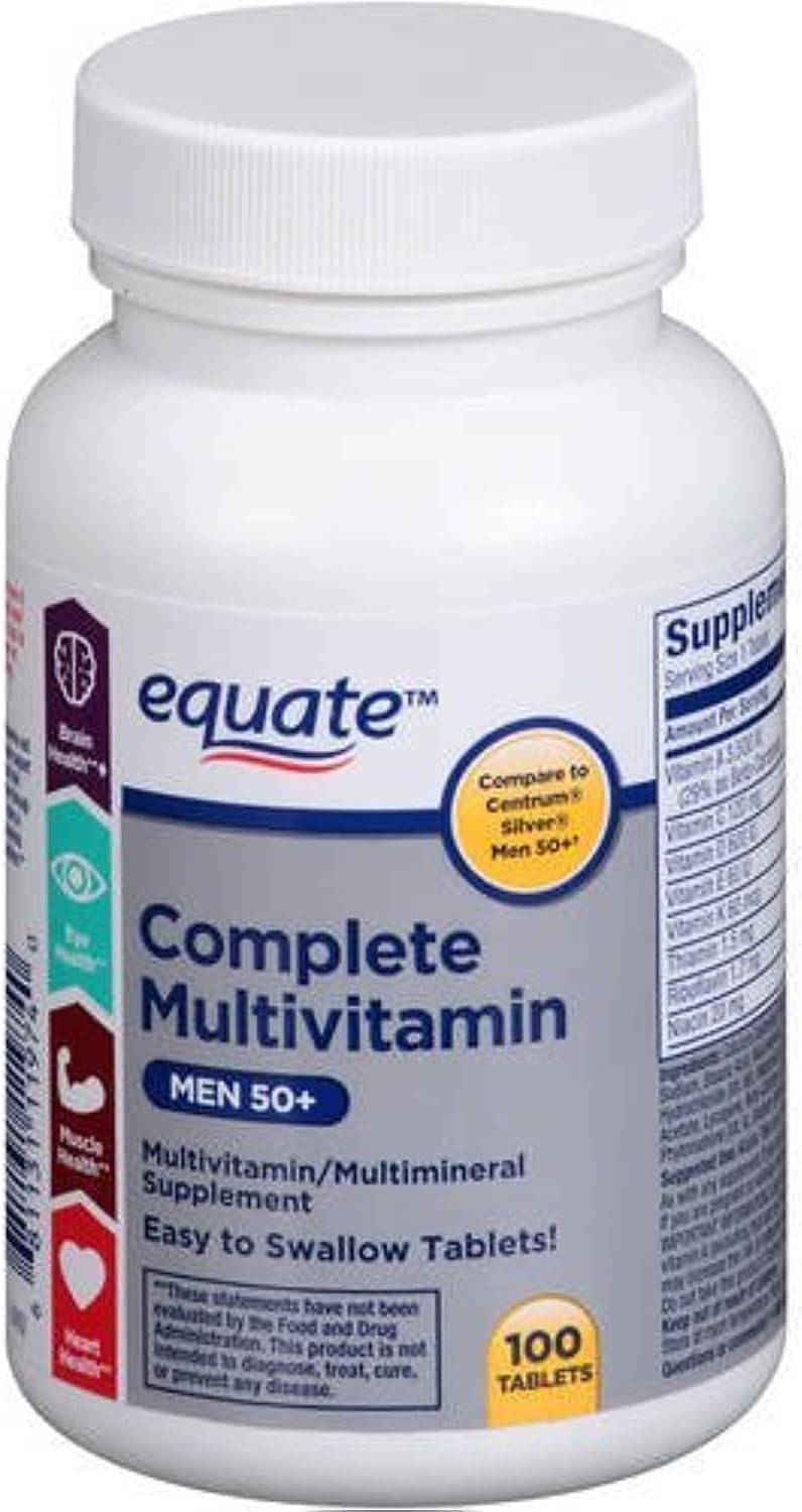 Equate - Complete Multivitamin, Men 50+, 100 Tablets (Compare to Centr