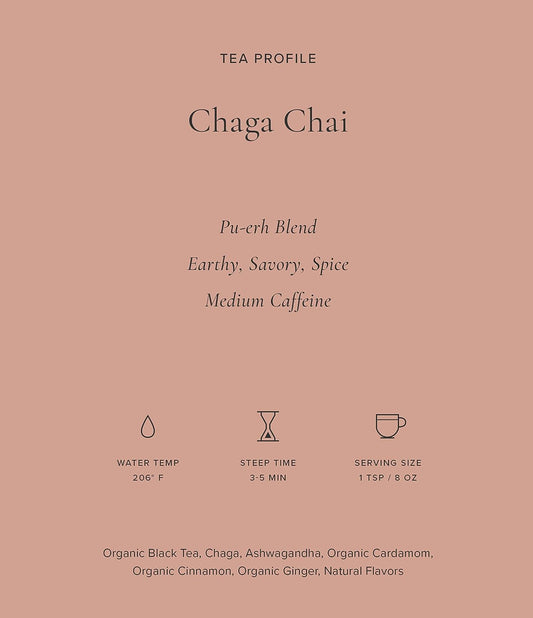 Art of Tea | Chaga Chai (Chaga Mushroom Tea) | Wellness Loose Leaf Artisan Tea