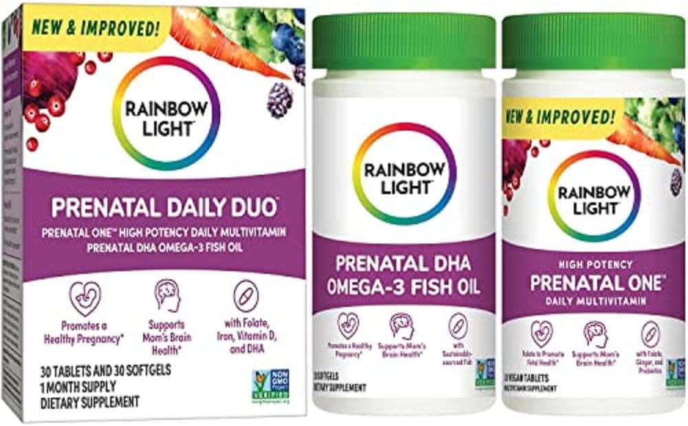 Rainbow Light Prenatal Daily Duo Multivitamin Kit, With Prenatal One D