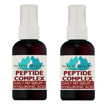 Watts Beauty Peptide Anti-Aging Face Serum - Hyaluronic Acid and Collagen Boosting Daily Face Care Polypeptide Complex with L-Arginine Firms Wrinkles and Boosts Collagen 4