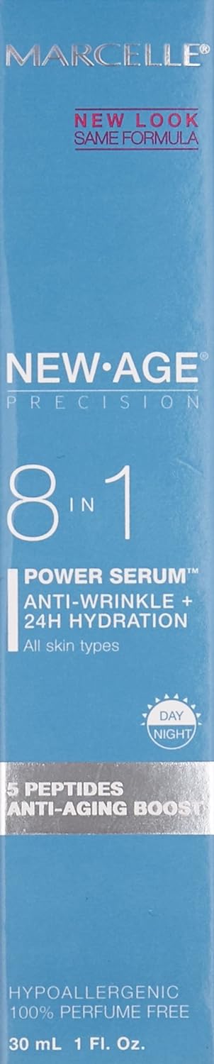 Marcelle New Age Precision 8 in 1 Power Serum, All Skin Types, Instant Results, Paraben-Free, Fragrance-Free, Hypoallergenic, Tested on Sensitive Skin, 1 .