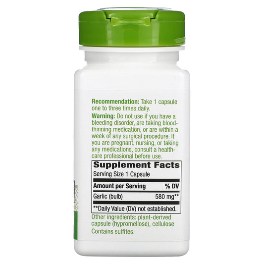 Nature's Way, Garlic Bulb, 580 mg, Vegan Capsules