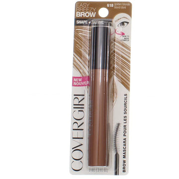 Covergirl Easy Breezy Brow Shape + Define Brow Mascara, 618 Golden Blonde (Pack of 2)