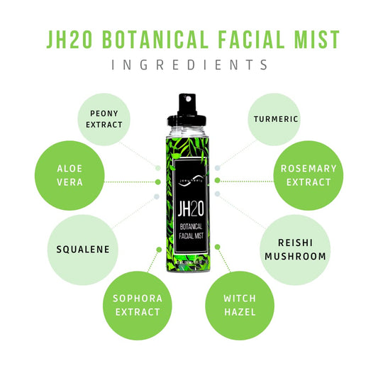 Joey Healy JH2O Botanical Facial Mist, Anti-Aging Facial Mist with Masterful Blend of Cucumber, Witch Hazel, Aloe Vera, Rosemary, and Turmeric, Hydrating and Paraben-Free Moisturizing Skincare Toner