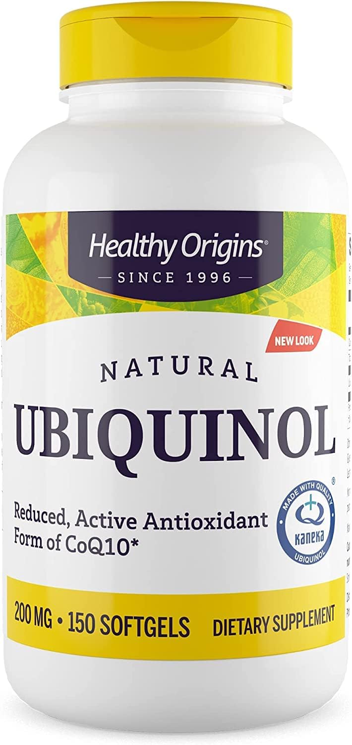 Healthy Origins Ubiquinol (Active Form of CoQ10), 200 mg - Activated F