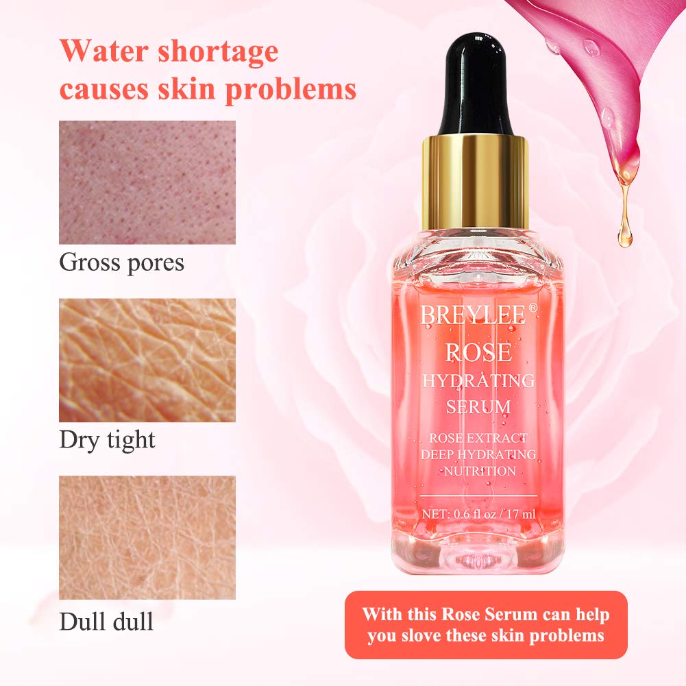 Esupli.com BREYLEE Rose Face Serum, Hydrating Serum Moisturizing Serum 