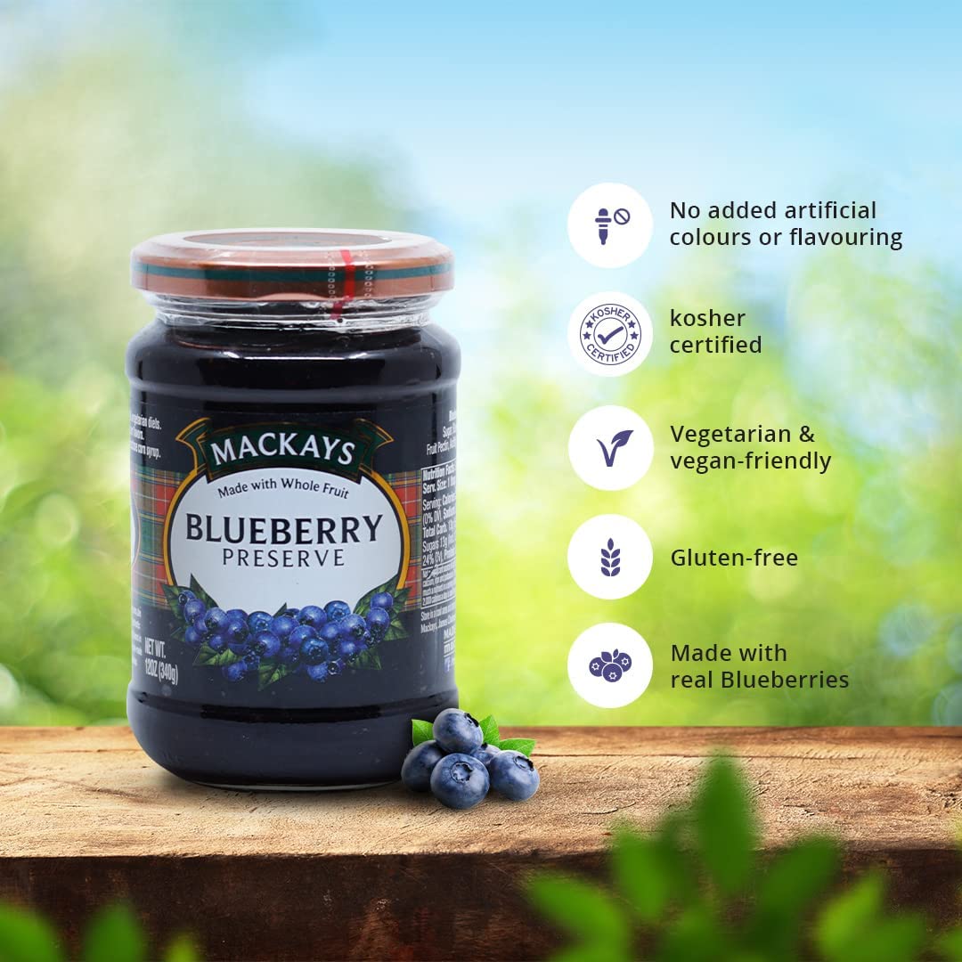 Mackays Blueberry & Blackcurrant Preserve & Blueberry Preser