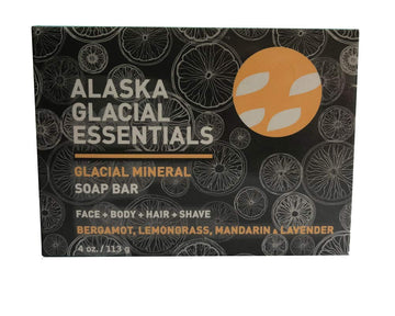 Alaska Glacial Mud Glacial Mineral Soap Bar Bergamot Lemongrass Mandarin & Lavender, Exfoliates Dead Skin Cells Detoxifies Pores, Softens Skin 4