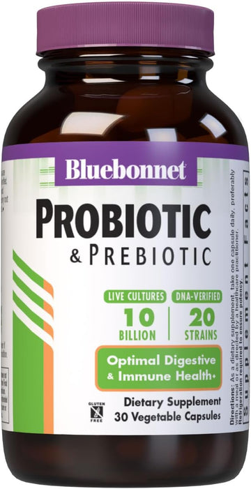 Bluebonnet Nutrition Probiotic & Prebiotic, 10 Billion CFU, Supports I3.2 Ounces