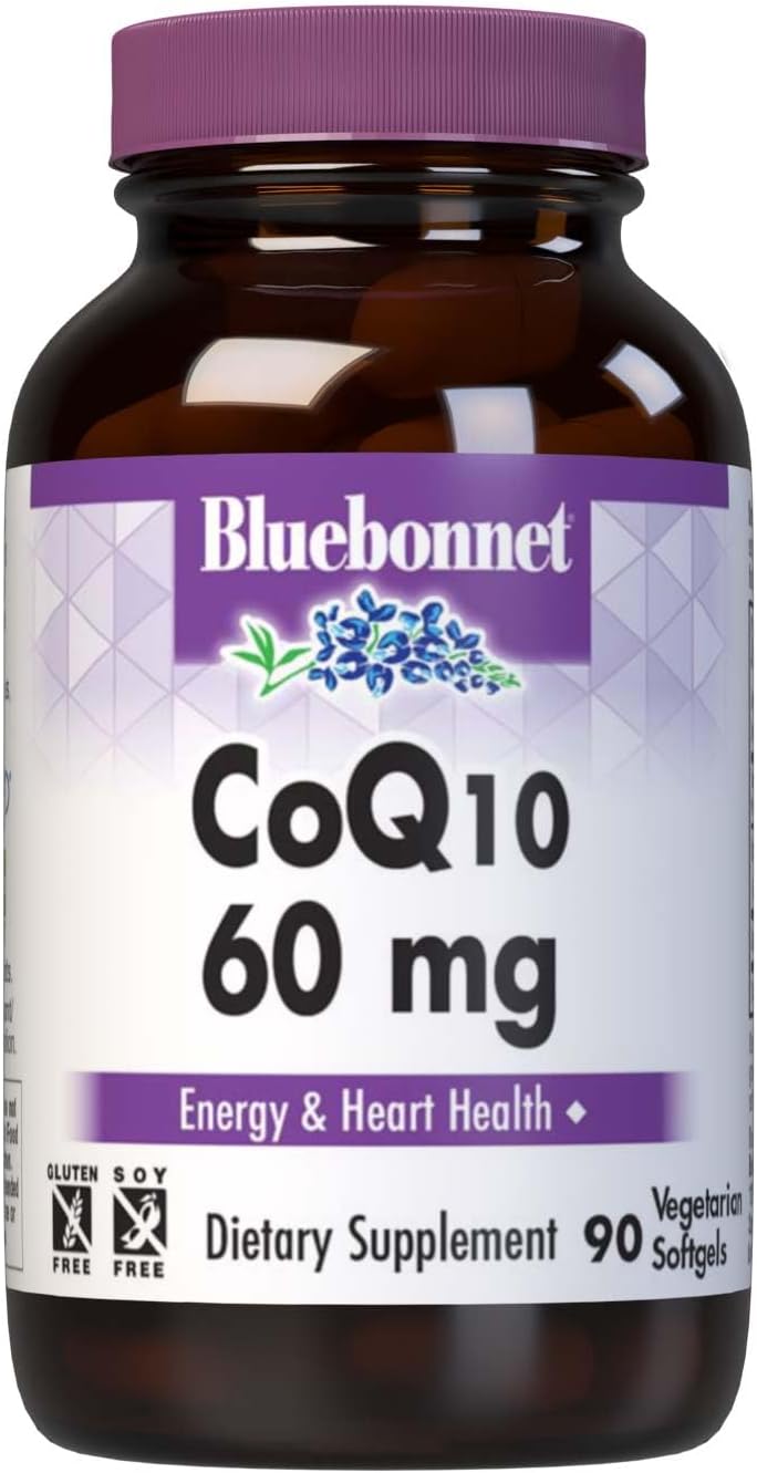 BlueBonnet CoQ-10 Vegetarian Softgels, 60 mg, 90 Count, White