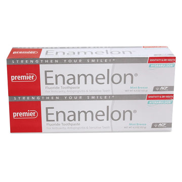 Enamelon uoride Toothpaste-2 Pk-Protection Against Painful Sensitivity-Helps Prevent Gingivitis- Promotes Remineralization & Inhibits Demineralization, Mint Breeze