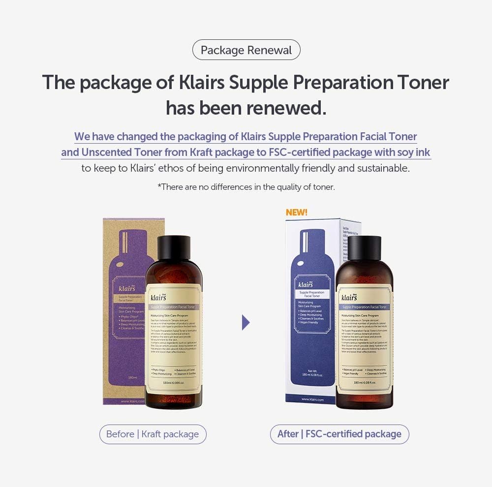 [DearKlairs] Supple Preparation Facial Toner, with Hyaluroni