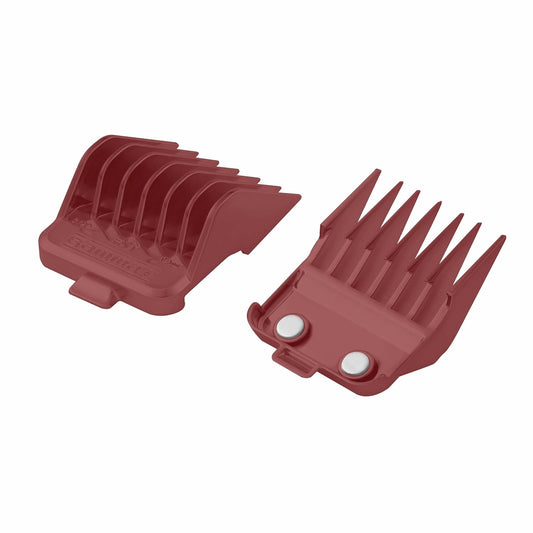 GAMMA+ Professional Dub Magnetic Hair Clipper Guards from 1/16 to 3/4" Premium Neodymium Red