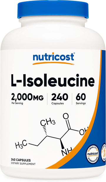 Nutricost L-Isoleucine 2000mg Per Serving, 240 Capsules (60 Servings)2
