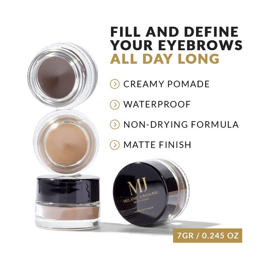 Mela Beauty Studio Brow Pomade, Define & Fill in your Brows, Creamy Formula (0.24 , Ash)