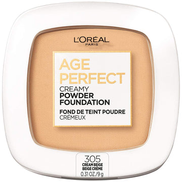 L’Oréal Paris Age Perfect Creamy Powder Foundation Compact, 305 Cream Beige, 0.31