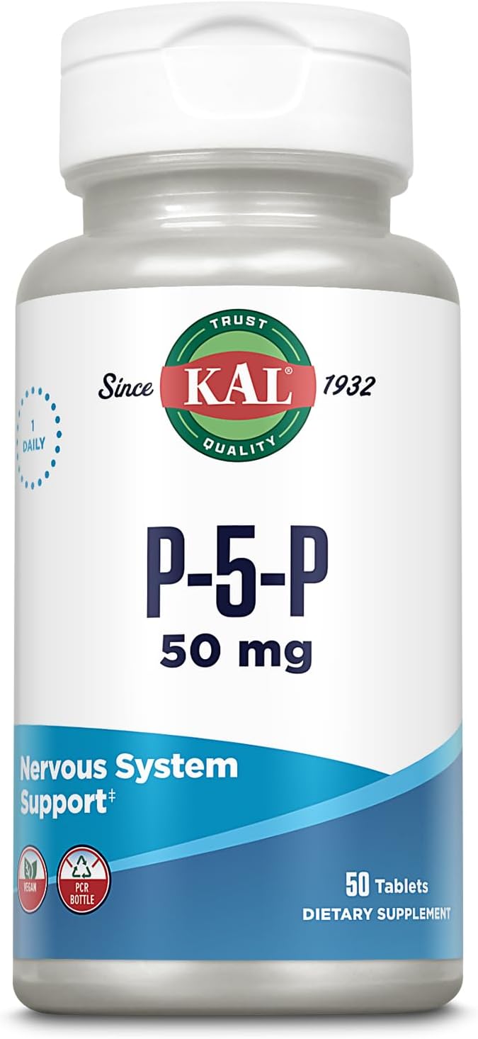 KAL 50 Mg B-6 Pyridoxal-5-phosphate Tablets, 50 Count