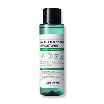 SOME BY MI AHA BHA PHA 30 Days Miracle Toner - 5.07, 150 - Made from Tea Tree Leaf Water for Sensitive Skin - Mild Exfoliating Daily Facial Toner - Acne, Sebum and Oiliness Care - Facial Skin Care