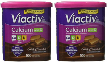 Viactiv Calcium (500mg) plus Vitamins D & K, Milk Chocolate