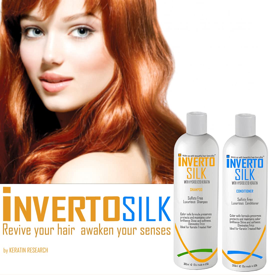 INVERTO SILK Luxurious Keratin Shampoo and Conditioner Set F