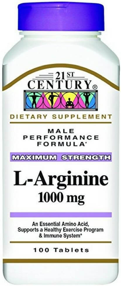 21St Century L-Arginine 1000Mg, Maximum Strength 100 Ea (Pack Of 2)