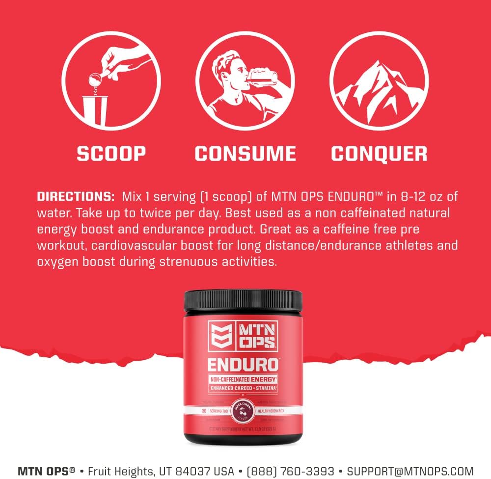  MTN OPS Enduro Nitric Oxide Supplement & Energy Drink Mix w
