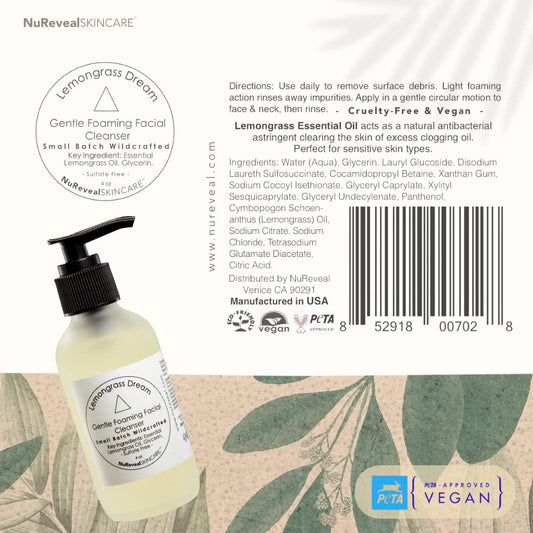 NuRevealSkincare - Lemongrass Dream -Vegan & Cruelty Free