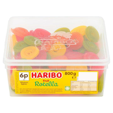 Haribo Fruit Rotella 800g Tub (100 Pieces Approx)