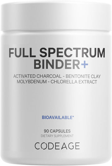 Codeage Binder + Systemic Binder Supplement - Activated Charcoal Pills