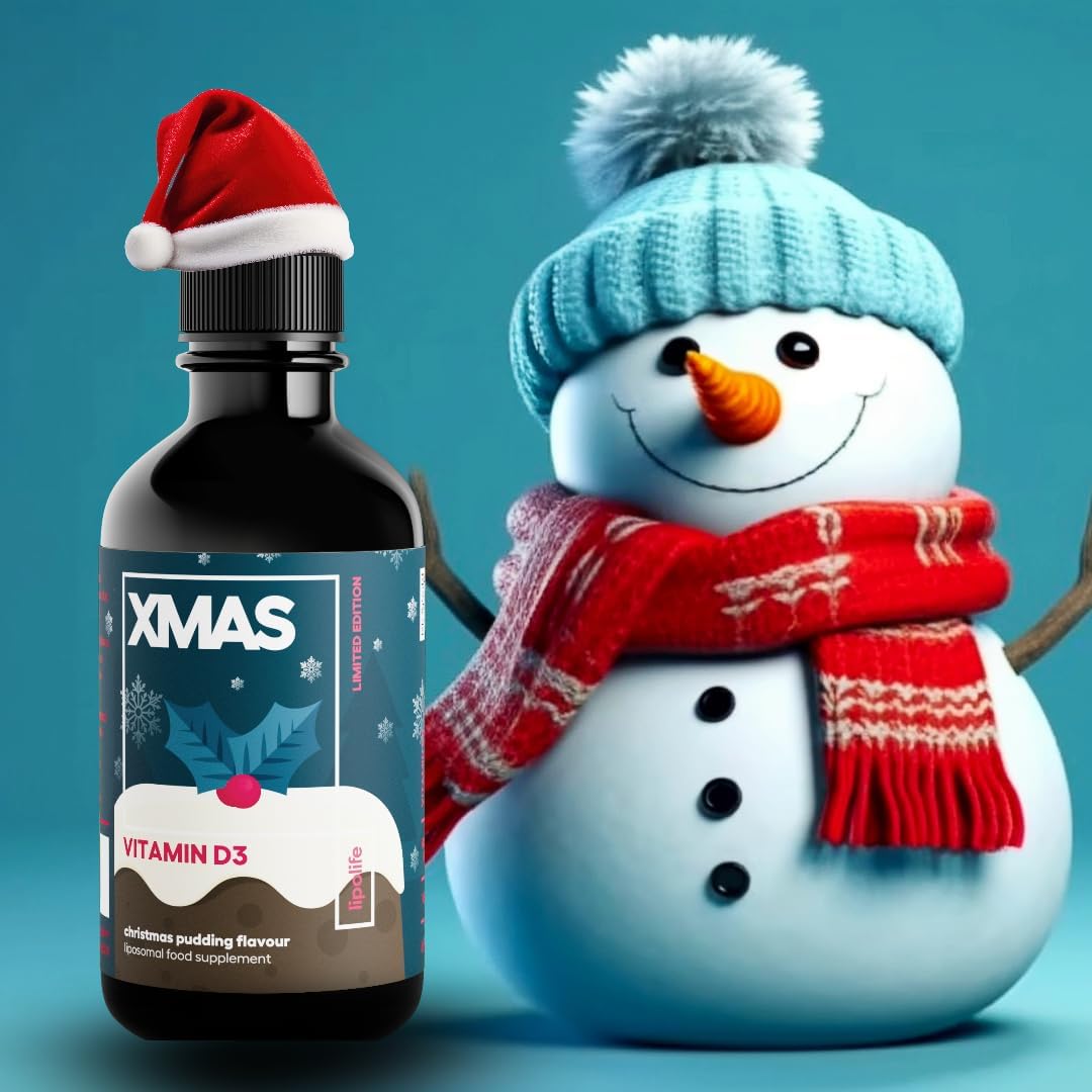 lipolife Liposomal Vitamin D3 60ml Supplement - Christmas Pudding Flav