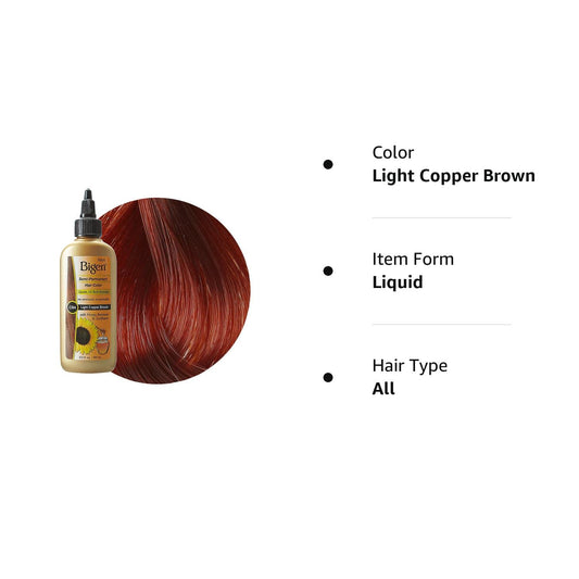 Bigen Semi Permanent Hair Color, Light Copper Brown, 1 Count, 3   (Pack of 1)