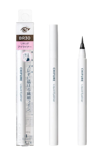 Chifure Liquid Eyeliner Brush Pen Type Dark 0.5ml - Brown