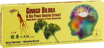Prince Of Peace Ginkgo Biloba & Red Panax Ginseng Extract, 10 Bottles,