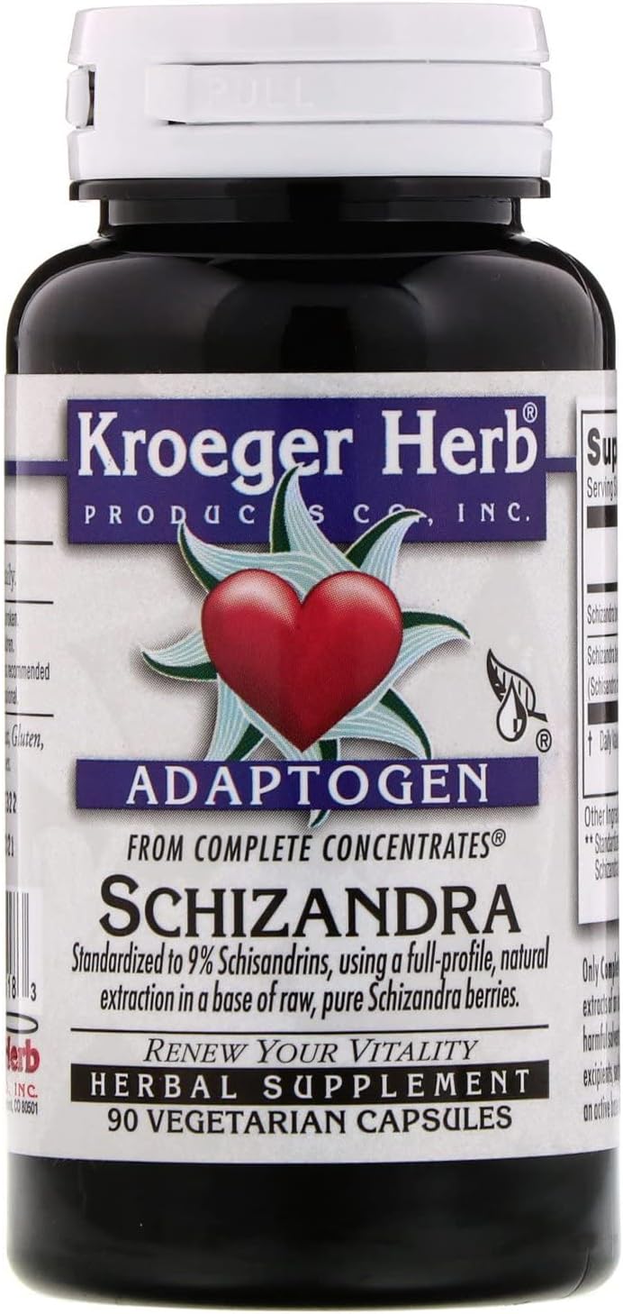 Kroeger Herb Schizandra - 90 Vegetarian Capsules