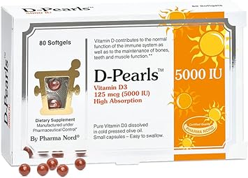 D-Pearls Vitamin D3 5000 Iu (125Mcg) | Easy-To-Swallow | Chosen For Ma