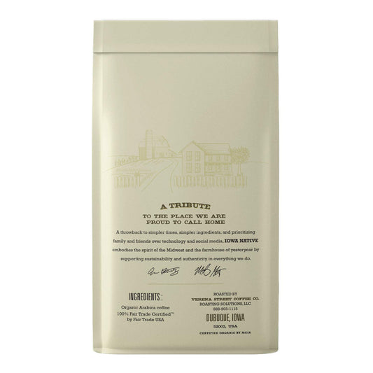 Iowa Native Fair Trade Organic Espresso Beans, Bonfire Espresso Whole Bean Dark Roast