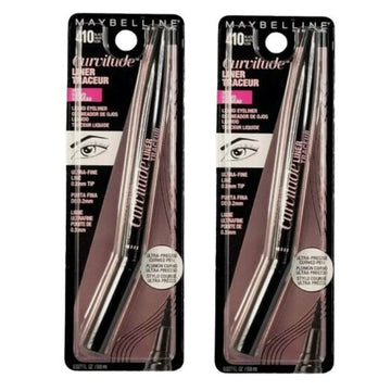 Pack of 2 Maybelline New York Curvitude Liquid Eyeliner, Black # 410