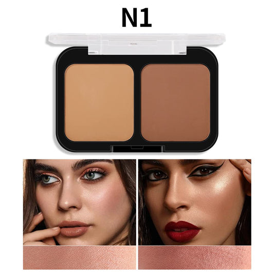 Mysense Contour Palette, Pressed Fine Contour Powder Silky Smooth Contouring Kit for Face Sculpting and Highlighter Makeup, N1