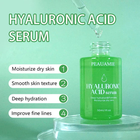 Peauamie Hyaluronic Acid Serum for Face with Vitamin C,Vitamin E, Hydrating Facial Serum Skin Care